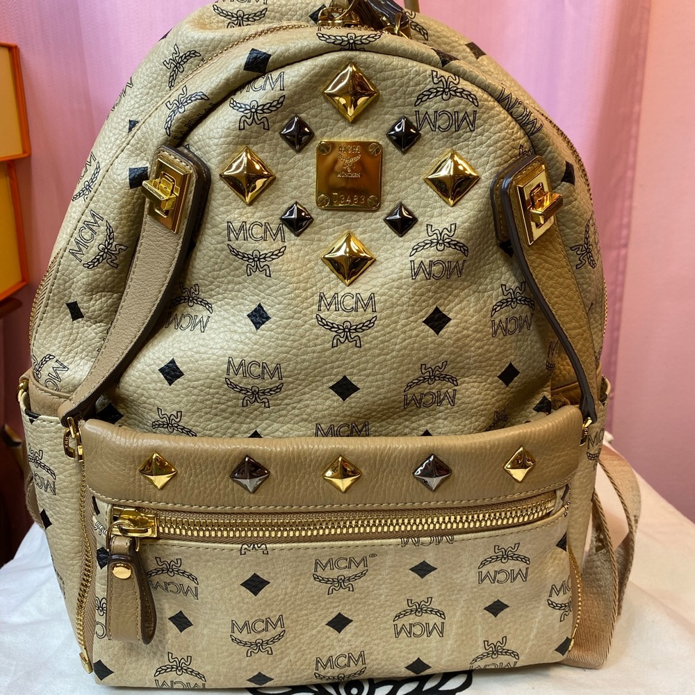 MCM Dual Start Leather Backpack